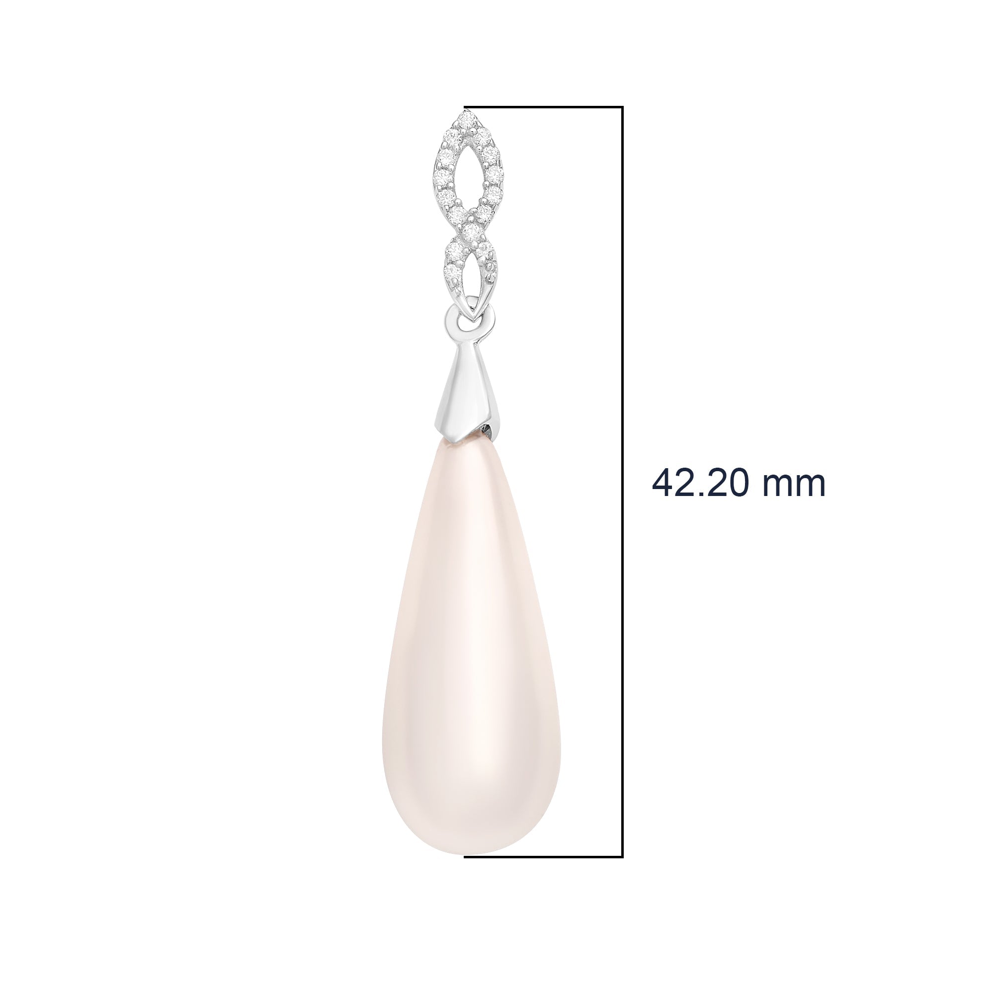 Pearl Teardrop Dangle Earrings – Sterling Silver